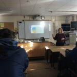 Natasha Hughes, a qualified Emotional Intelligence coach, delivering talk to students in Selskar College on their emotions.