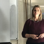 Natasha Hughes, a qualified Emotional Intelligence coach, delivering talk to students in Selskar College.