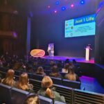 Presenter speaking to students at the Just 1 Life programme.